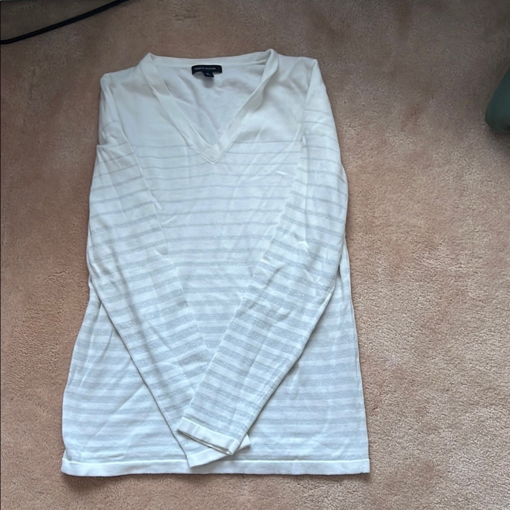 Tommy Hilfiger White V-Neck Top